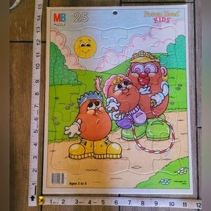 1986 Potato Head Kids Milton Bradley Puzzle 25 Pieces Hasbro Family Mom & Kids